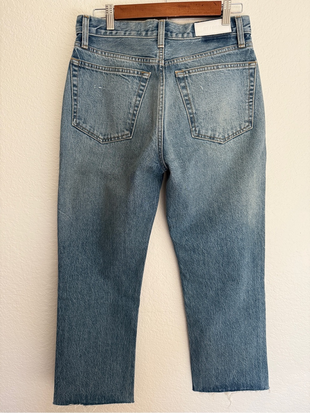 RE/DONE Originals 90s Loose Straight Jeans Size 27 Light Worn 11 - Picture 4 of 9